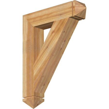 Ekena Millwork Traditional Arts & Crafts Rough Sawn Bracket, Western Red Cedar, 6"W x 30"D x 38"H BKT06X30X38TRA03RWR